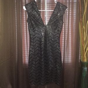 Black sequin dress